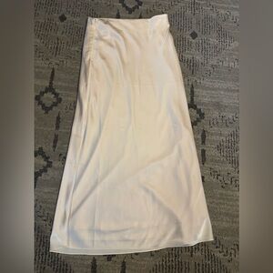 Alexia Admor Satin Maxi Skirt Champagne Ivory Size 6